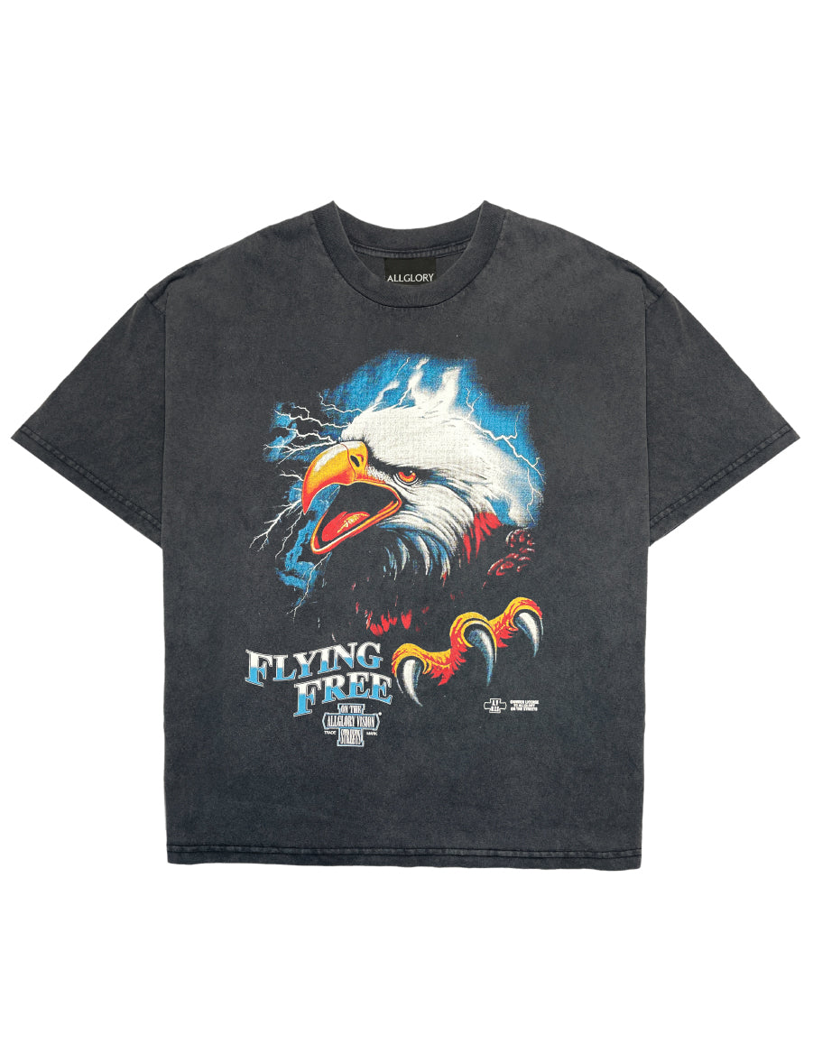 FLYING FREE Camiseta ALLGLORY Vintage Sun Black FRENTE