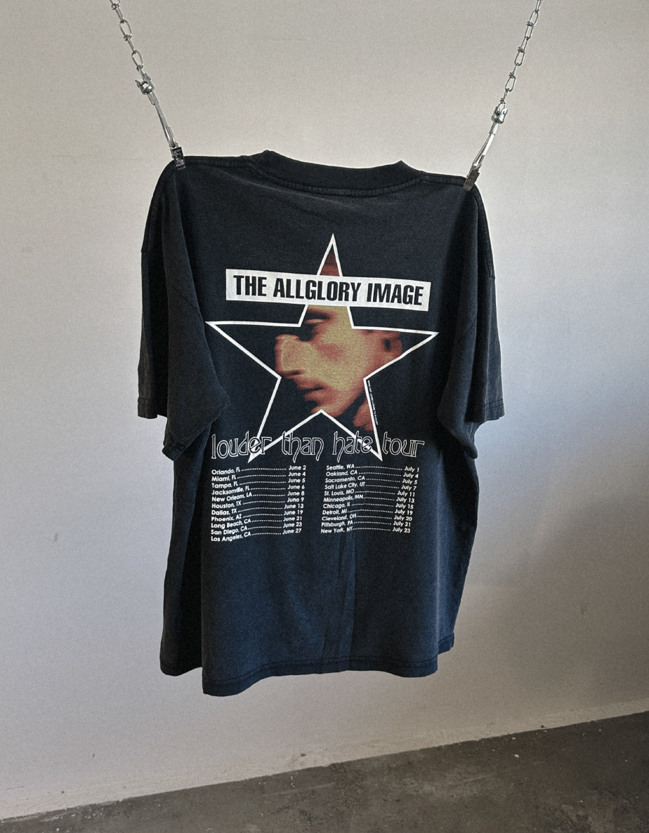 LOUDER THAN HATE TOUR Camiseta ALLGLORY Vintage Relic Black COSTAS 2