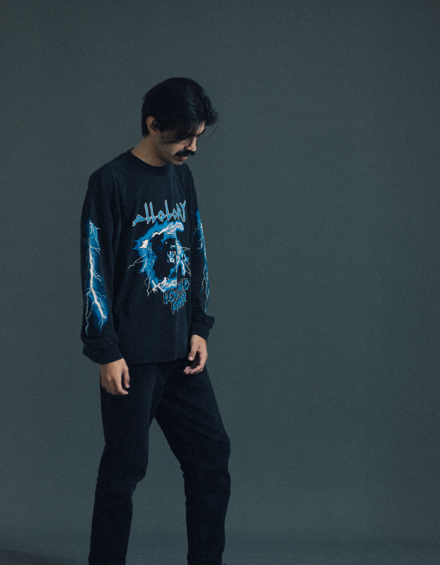 Love and Power Camiseta ALLGLORY Sun Black MODELO FRENTE