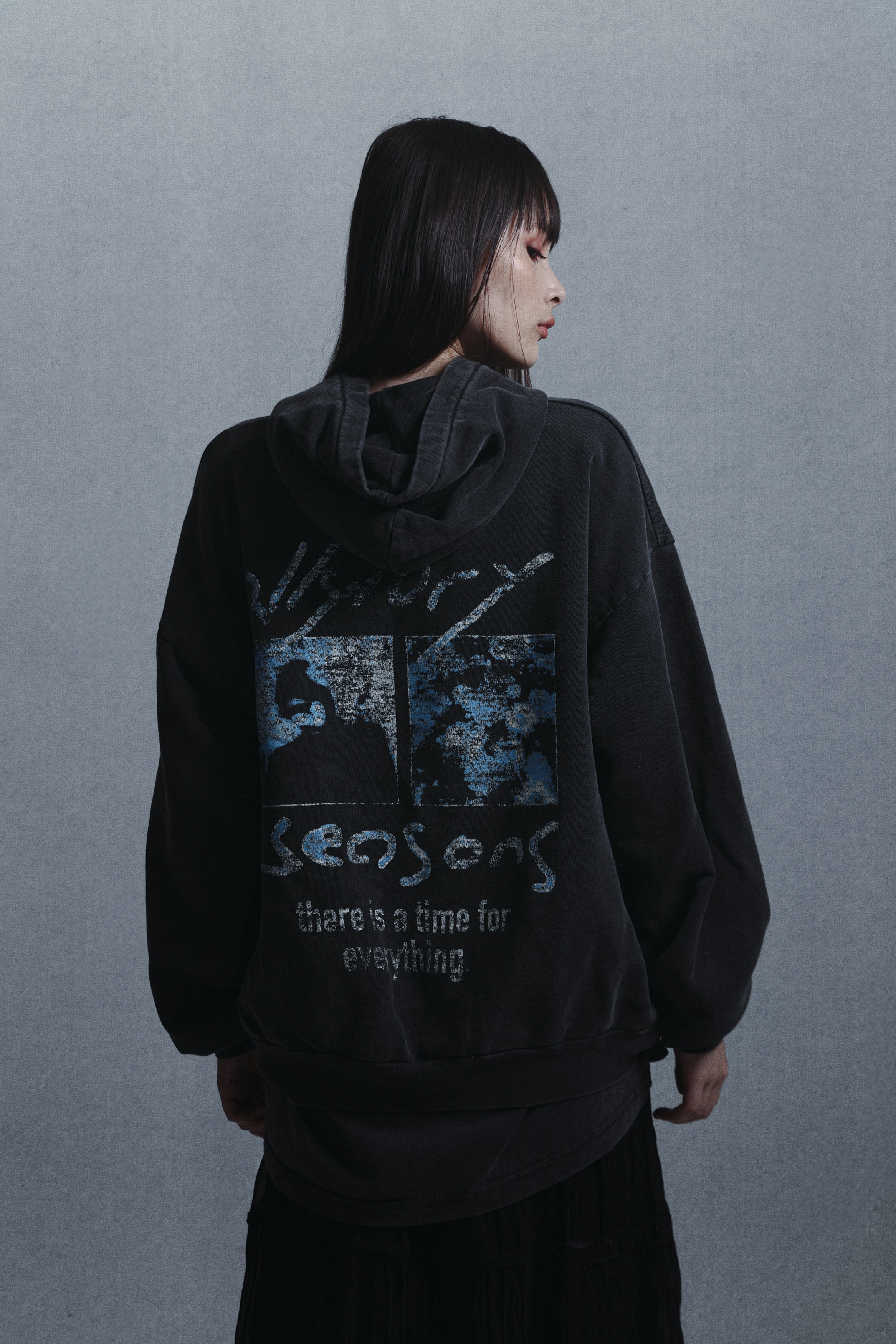 Seasons Moletom ALLGLORY Hoodie Vintage Sun Black MODELO COSTAS