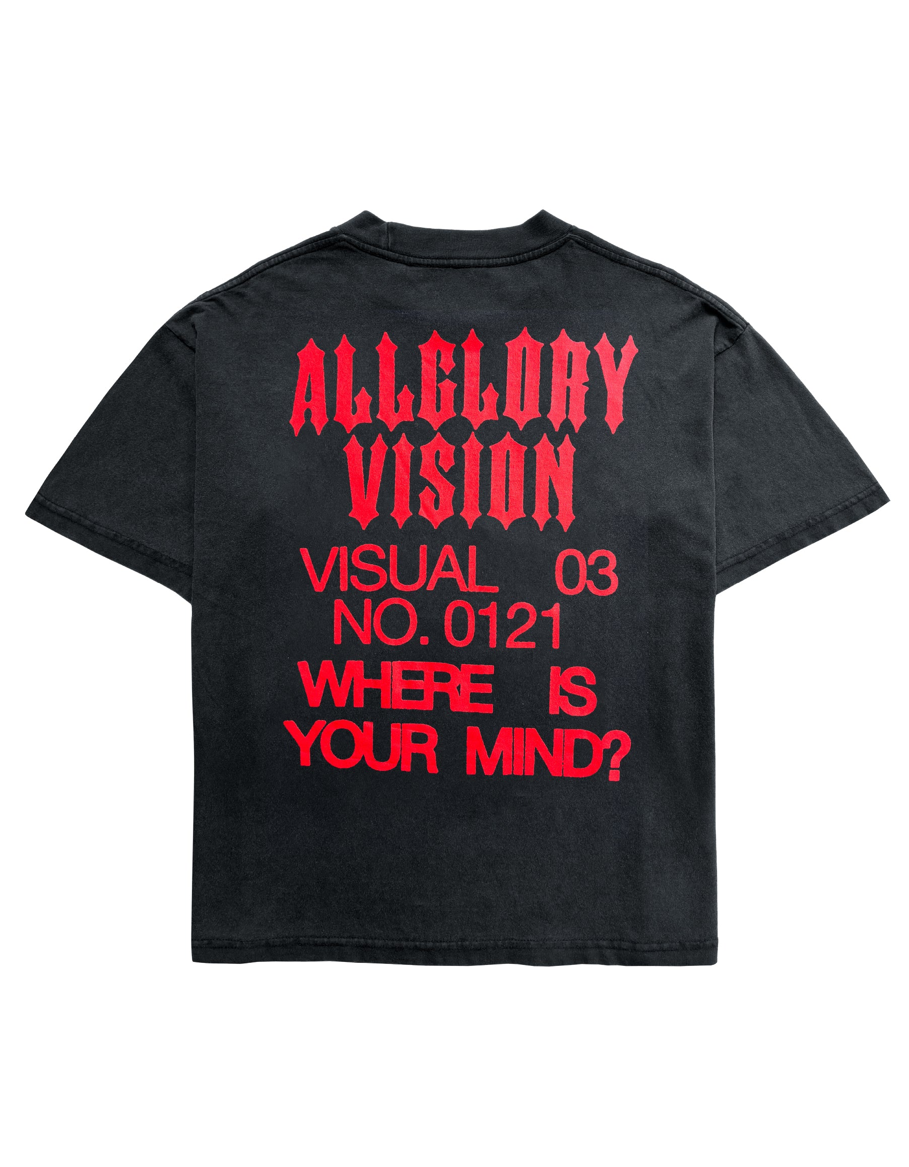 WHERE IS YOUR MIND? camiseta ALLGLORY washed black costas