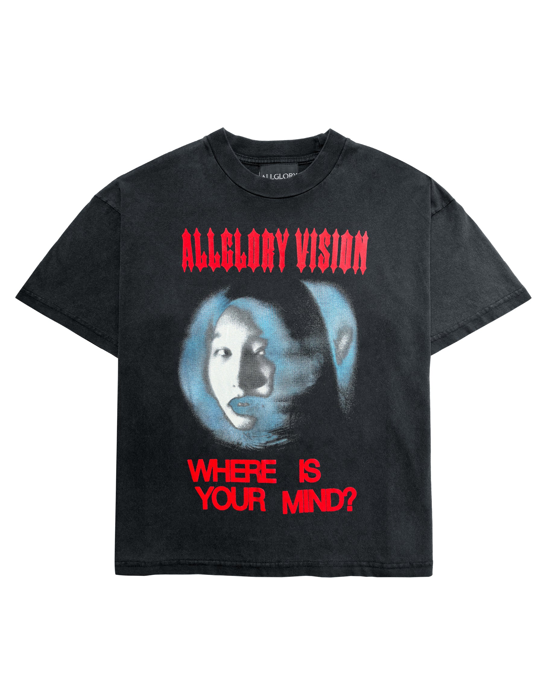 WHERE IS YOUR MIND? camiseta ALLGLORY washed black
